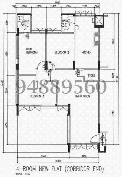 Blk 208 Yishun Street 21 (Yishun), HDB 4 Rooms #156650612